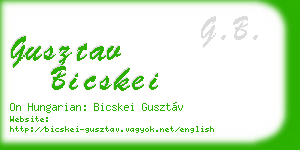 gusztav bicskei business card