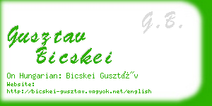 gusztav bicskei business card